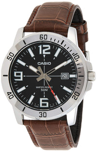 Casio Leather Black Casual Watch For Men - MTP-VD01L-1BVUDF