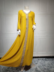 Arab Morocco Muslim Maxi Dress Abaya Women Ramadan Abayas Dubai Turkey Islam Kaftan Long for Women Tradition Causal Wear