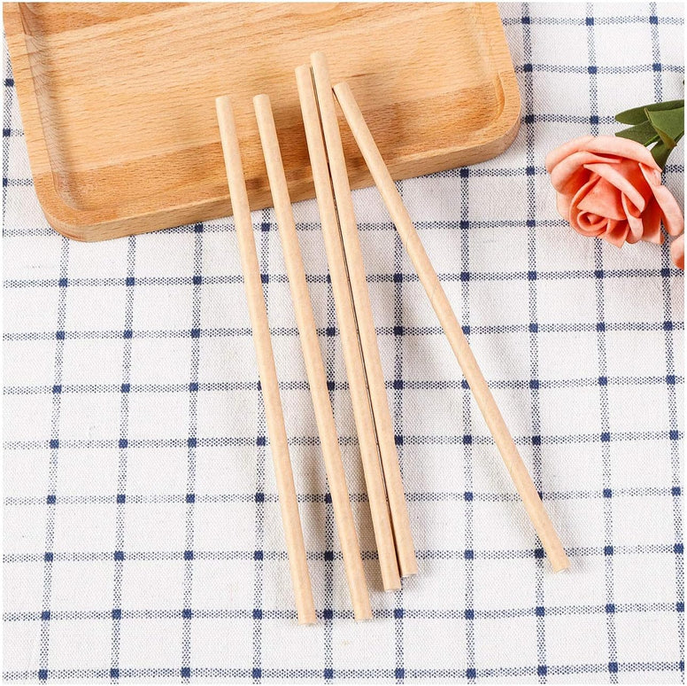 Brown Color Kraft Paper Drinking Straws, 100% Biodegradable Straws 100Pcs Recyclable Paper Box Packing, 20cm / 7.87 inches long