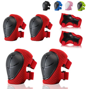Toddler/Kids/Youth Knee Elbow Pads Wrist Guards Set for 3-15 Years, 3-in-1 Child Protective Gear Set for Skating Cycling Bike Rollerblading Scooter