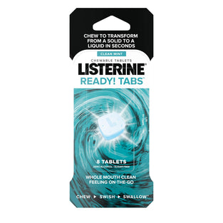 Listerine Ready Chewable Tablets, Clean Mint,8 Pieces