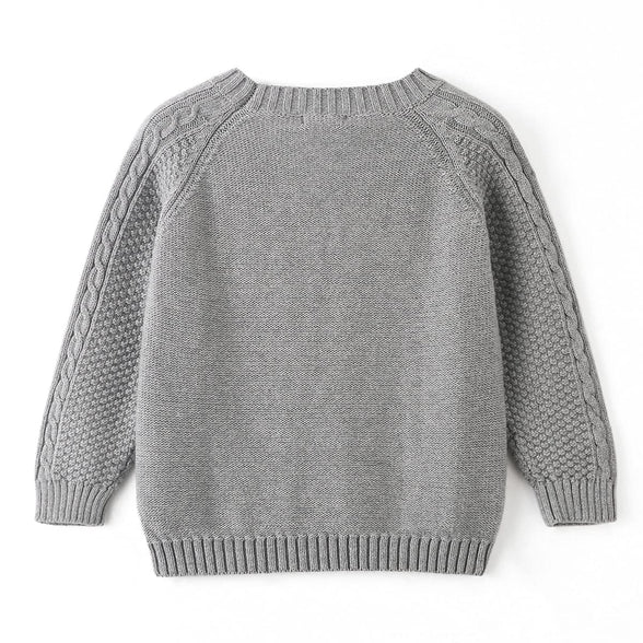 Curipeer Baby Boys' Girls' Cable Knit Sweater Long Sleeve Solid Pullover Toddler Crew Neck Fall 12-18M