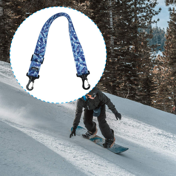 CM Snowboard Carrier Strap Ski Boot Carrier Strap Adjustable Shoulder Sling Leash Roller Skate Leash for Skiing, Snowboarding, Ice Skates and Rollerblades