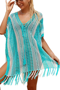 YouKD Summer Bohemian Tunic Tops Beachwear Biniki Cover Up Robes Crochet Tshirts for Women