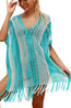 YouKD Summer Bohemian Tunic Tops Beachwear Biniki Cover Up Robes Crochet Tshirts for Women