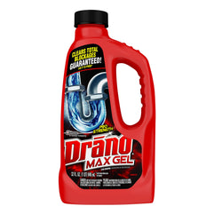 Drano Max Gel Drain Clog Remover and Cleaner for Shower or Sink Drains, Unclogs and Removes Hair, Soap Scum, Blockages,32oz