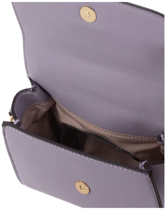 NINE WEST Women's Dayle Mini Top Handle Flap Bag, Black, Iris