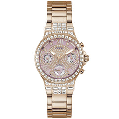 GUESS Women's 36mm Multifunction Sport Watch with Glitz and Crystals