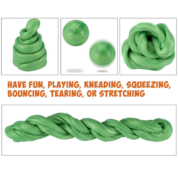 Inner-Active Play Putty Therapy Putty for Kids with Charms Green as Grass Theraputty Medium Resistance, Increase fine Motor Skills and Finger Strength, Occupational and Physical Therapist Recommended