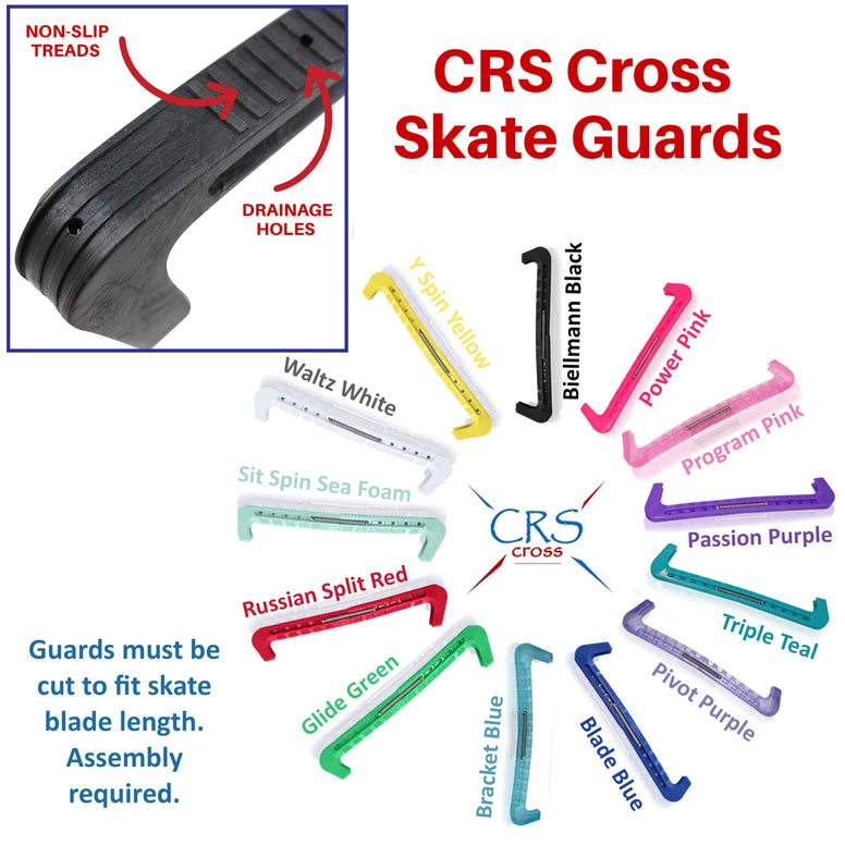 CRS Cross Skate Guards, Soakers & Towel Gift Set - Ice Skating Guards and Soft Skate Blade Covers for Figure Skating or Hockey