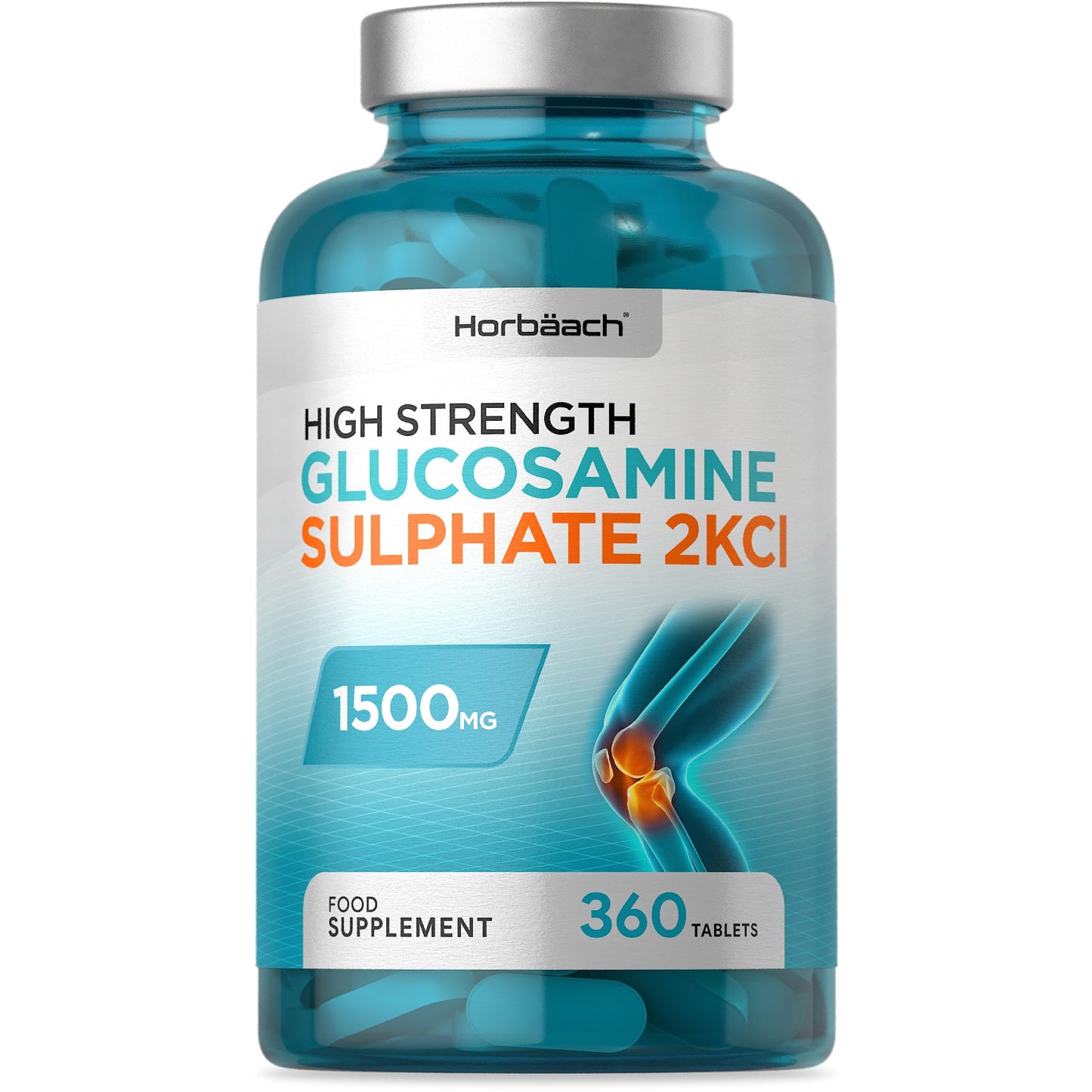 Glucosamine Sulphate 2KCL Supplement 1500mg | 360 Tablets | High Strength | No Artificial Preservatives | by Horbaach