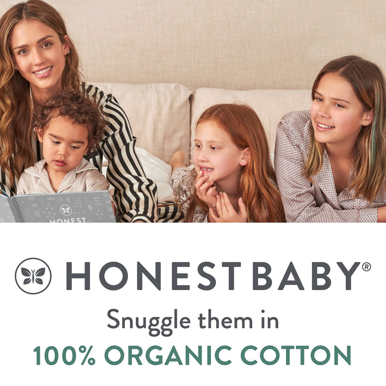 HonestBaby Unisex Baby Organic Cotton Snug-Fit Footed Pajamas Baby and Toddler Sleepers 12 Months