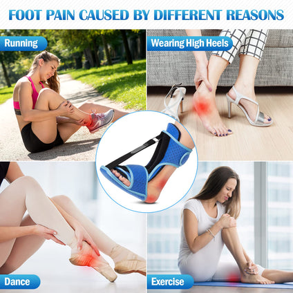 WXY Plantar Fasciitis Night Splint Foot Brace with Support Plate | Dorsal Night Splint for Plantar Fasciitis Women Men | Plantar Fasciitis Relief Achilles Tendonitis Foot Drop Heel Pain Black-Blue