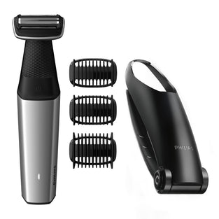 Philips Series 5000 Showerproof Body Groomer With Back Attachment And Skin Comfort System - Bg5020/13, Black With Silver