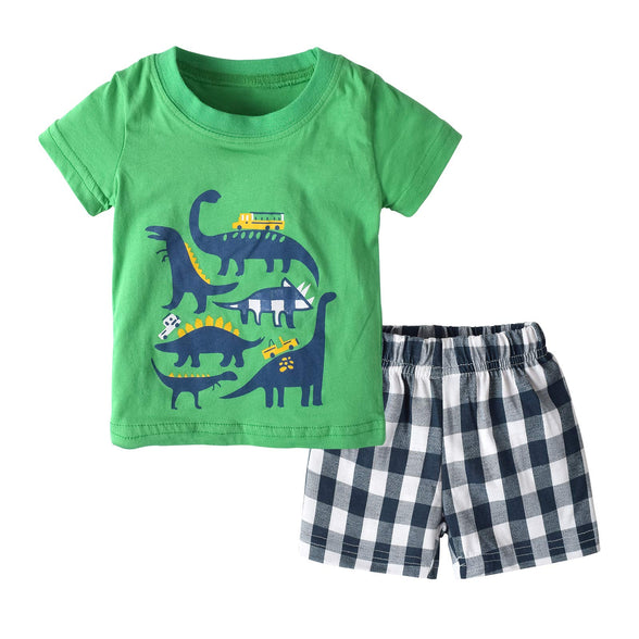 Nwada Boys Summer Shorts Sets Outfits T-Shirts Tops + Shorts Kids Holiday Playwear Clothes Sets 2-7 Years