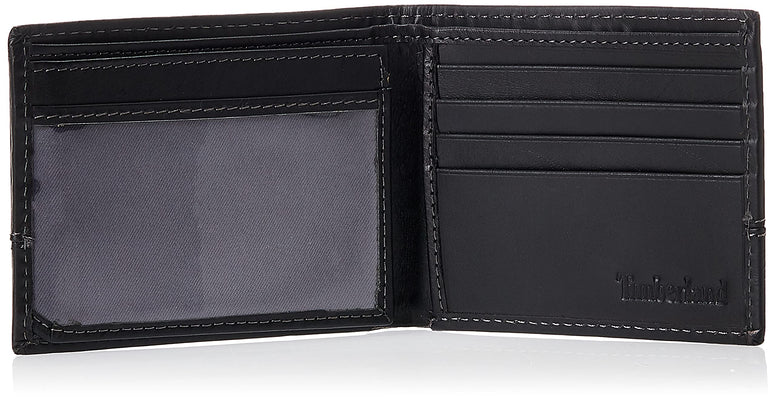 Timberland Men's Leather Passcase Wallet Trifold Wallet Hybrid