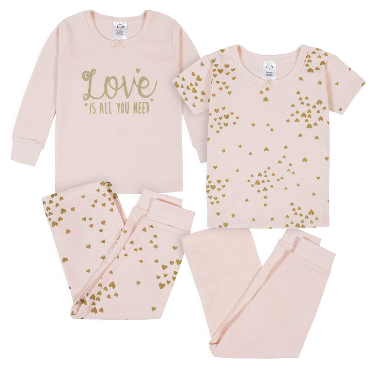 Gerber baby-girls 4-Piece Pajama Set Pajama Set 12 Months