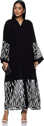 Nukhbaa Women's Abaya, Black