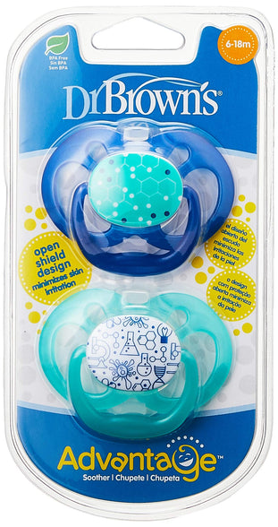 DR BROWNS Pacifier - Piece of 2 , Stage Blue Chemistry,