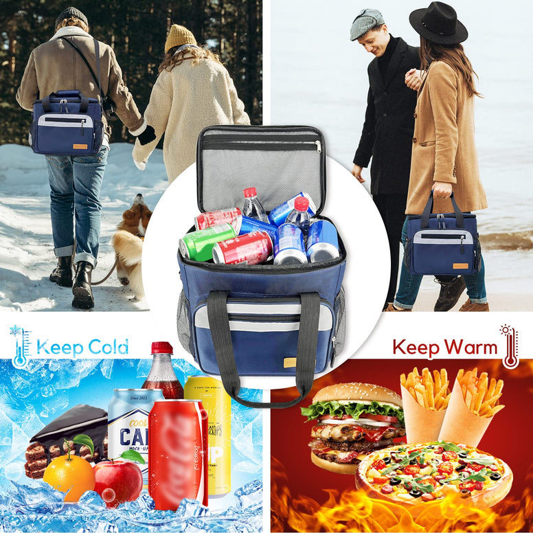 Nukuaaot Insulated Cooler Bag Large 40 Can,Ice Cooler Bag Lunch Cooler for Men, Soft Sided Coolers Bag Insulated Leak Proof, Travel Cooler Bag for Camping, Beach