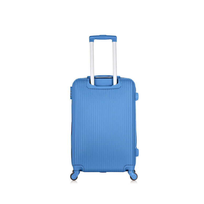 Senator Lightweight Durable ABS Suitcase Hard Shell Travel Luggage Trolley with 4 Quite Spinner Wheels and Combination Lock KH1085 (Carry-On 20-Inch, Pearl Blue)