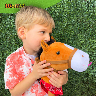 WALIKI TOYS Stick Horse (plush with Sound, for kids and toddlers)