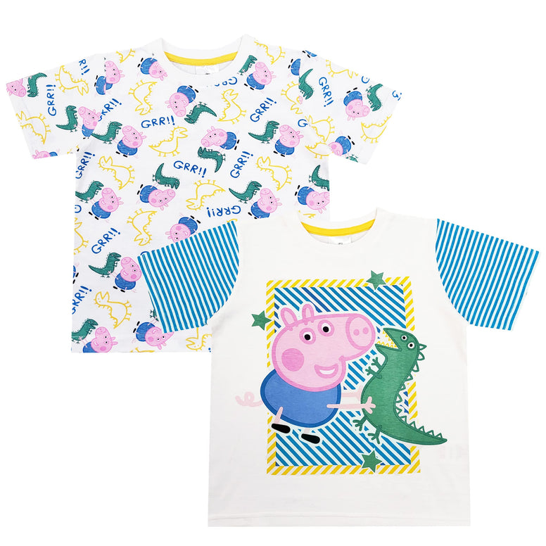 Boys George Pig T Shirts Tops 2 Pack 18-24M