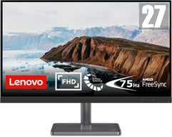 Lenovo L27I-30 27 Inch Fhd Monitor (Ips, 4Ms, Up To 75 Hz, Hdmi + Vga, Amd Freesync) - Raven Black