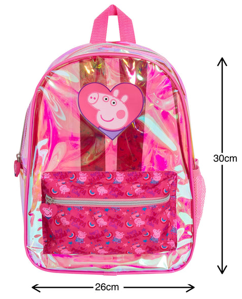 Peppa Pig Backpack Girls Swim Bag Clear Wipeable Nursery Rucksack Kids Transparent Swimming Beach Bag