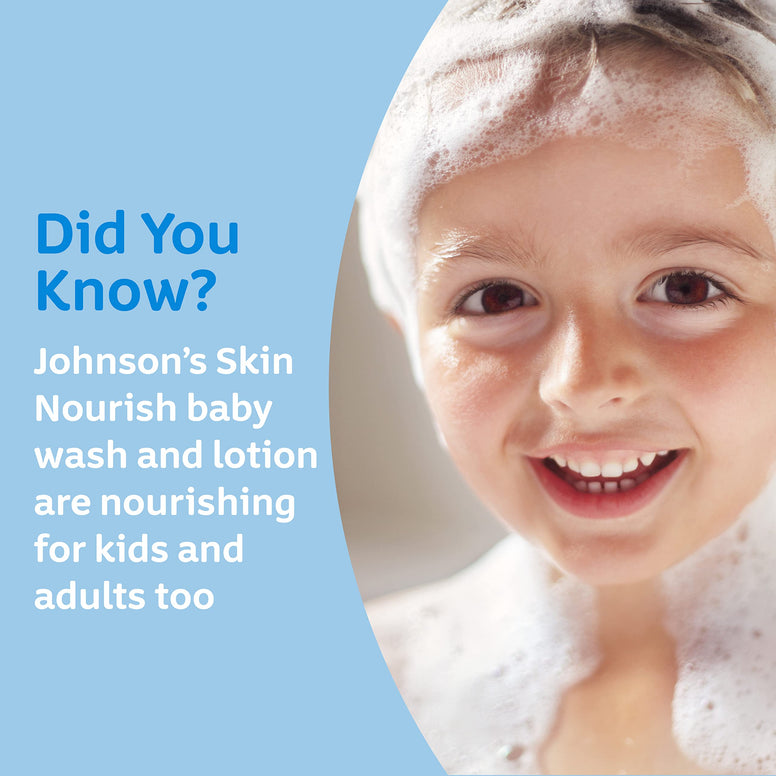 Johnson's Skin Nourishing Moisture Baby Body Wash with Vanilla & Oat Scents, Hypoallergenic & Tear Free Baby Bath Wash, Paraben-, Dye-, Sulfate & Phthalate-Free, 20.3 fl. oz