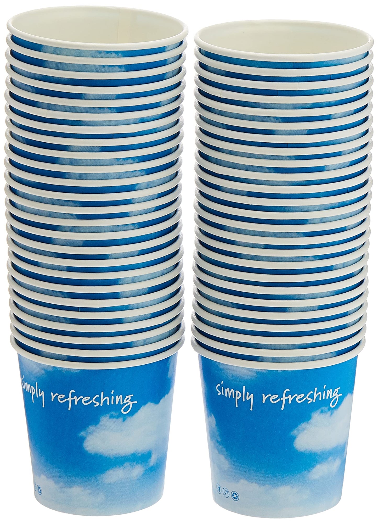 Fun Everyday Disposable Paper Cups For Coffee 6.5Oz, Blue, Pack Of 50