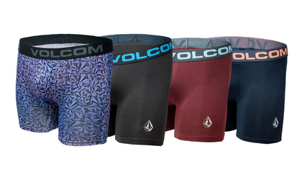 Volcom Boys Boxer Briefs Performance Underwear (Purple/Black/Red/Navy, Large 12-14)