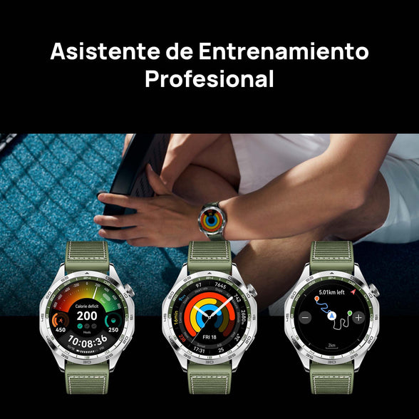 HUAWEI Watch GT4 46mm Smartwatch, Upto 2-Weeks Battery Life, Dual-Band Five-System GNSS Positioning, Pulse Wave Arrhythmia Analysis, 24/7 Health Monitoring, Compatible with Android & iOS, Black