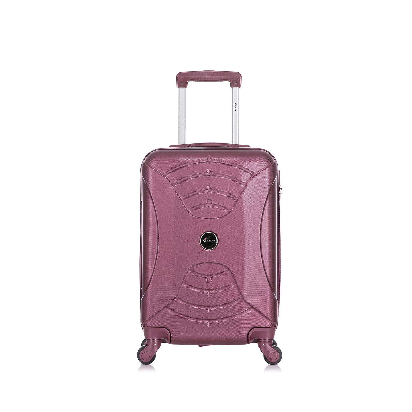 Senator Unisex ABS Hardshell Cabin size Small Suitcase Carry on Travel luggage Trolley with 4 quite spinner wheel KH2005 (Carry-On 20-Inch, Maroon)