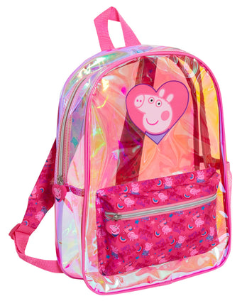 Peppa Pig Backpack Girls Swim Bag Clear Wipeable Nursery Rucksack Kids Transparent Swimming Beach Bag