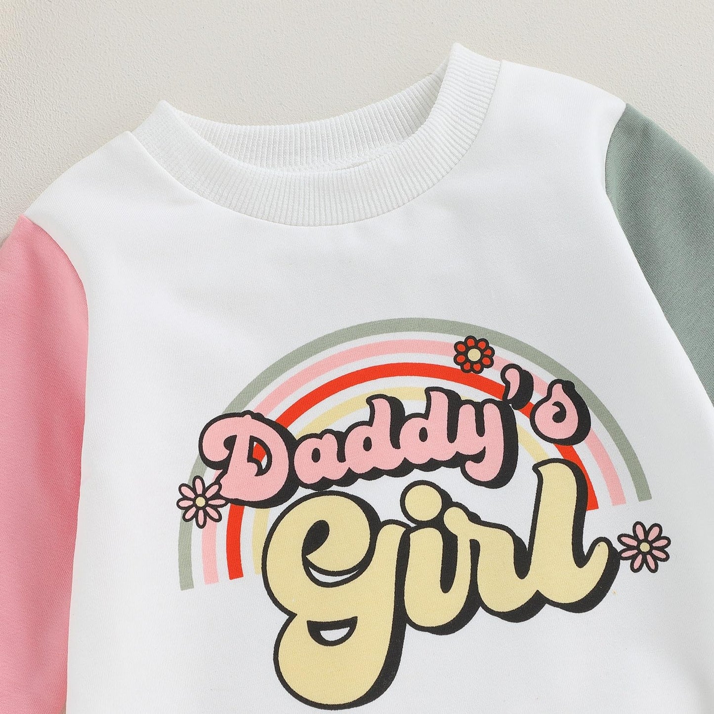 DuAnyozu Baby Girl Fall Clothes Newborn Oversized Sweatshirt Romper Color Block Crewneck Sweater Onesie Cute Outfit 0-3 M