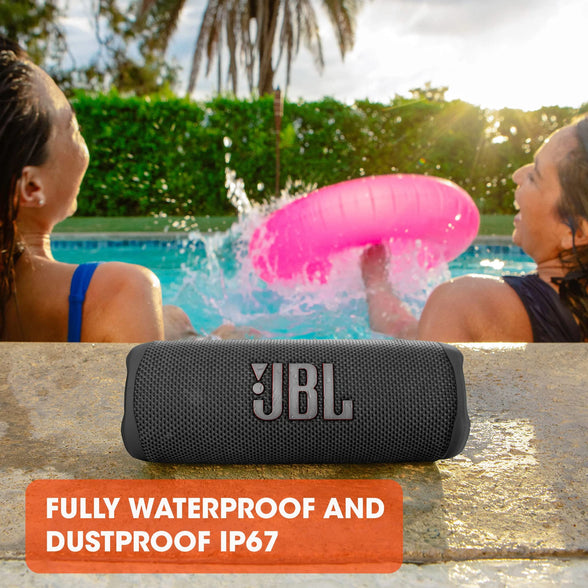 JBL Flip 6 Portable IP67 Waterproof Speaker with Bold JBL Original Pro Sound, 2-Way Speaker, Powerful Sound and Deep Bass, 12 Hours Battery, Safe USB-C Charging Protection - Grey, JBLFLIP6GREY