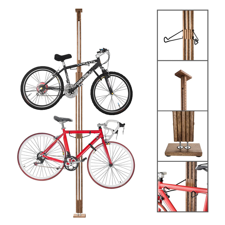 2021 RAD Cycle Woody Bike Stand Bicycle Rack Storage or Display Holds Two Bicycles