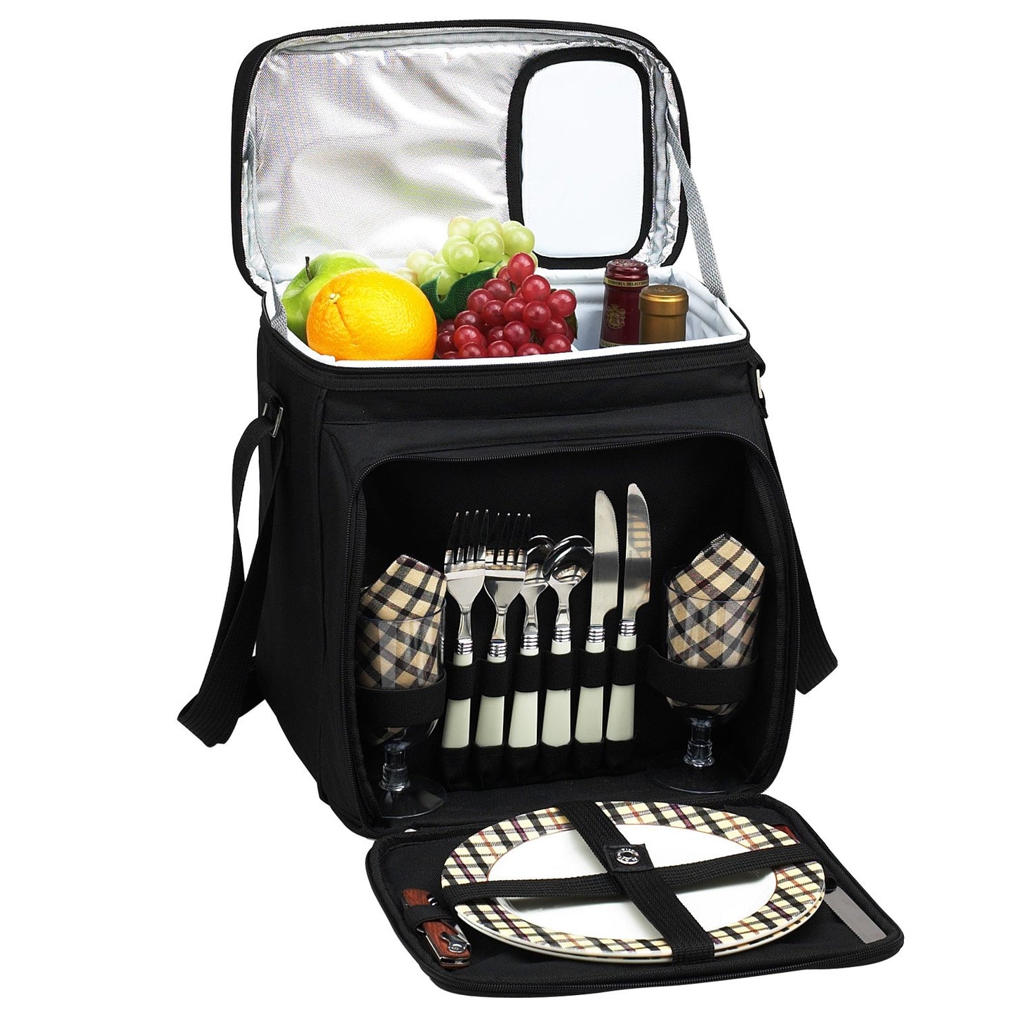 Picnic at Ascot Insulated Picnic Basket/Cooler Fully Equippe