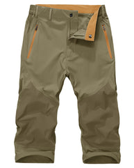 MAGNIVIT Men's 3/4 Capri Pants Below Knee Quick Dry Lightweight Hiking Cargo Long Shorts(No Belt)