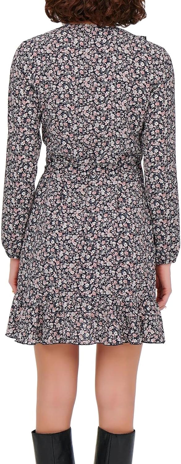 Only Womens Onlcarly L/S Wrap Short Dress Noos Wvn 01 Dress