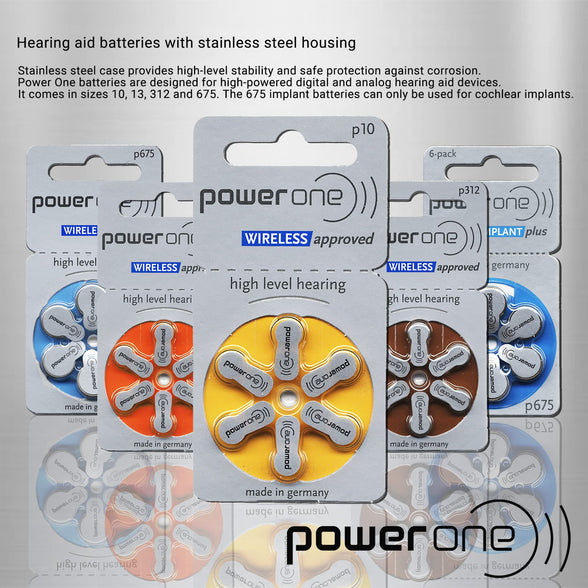 Power One Size 312 MERCURY FREE Hearing Aid Batteries (1Pack (60 batteries))