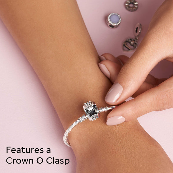 Pandora Jewelry Crown O Clasp Cubic Zirconia Bracelet in Sterling Silver