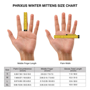 PHRIXUS Ski Mittens for Men & Women Winter Snow Mitts Touch Screen Waterproof Winter Gloves Warm 3M Thinsulate for Cold Weather Snowboard Snowmobile
