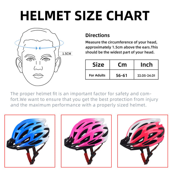XINERTER Mountain bike helmet,Road Bicycle Helmet for Men Women with Removable Sun Visor,Adjustable Size Adult Cycling Helmets