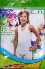 Boys white undershirt,Vest and short (3-4 year)