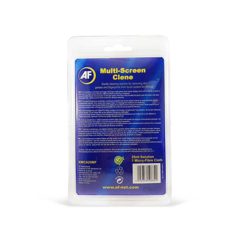 Af Multi Screen Clene Travel Pack Cleaning Solution For Touch Technology, White, Axmca25Mf