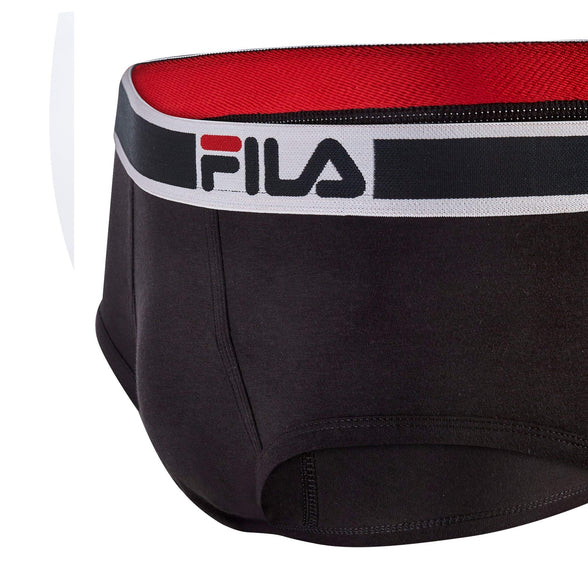 Fila Men's Regular Rise Brief Fly Front with Pouch, 4-Pack of Tagless Underwear Small