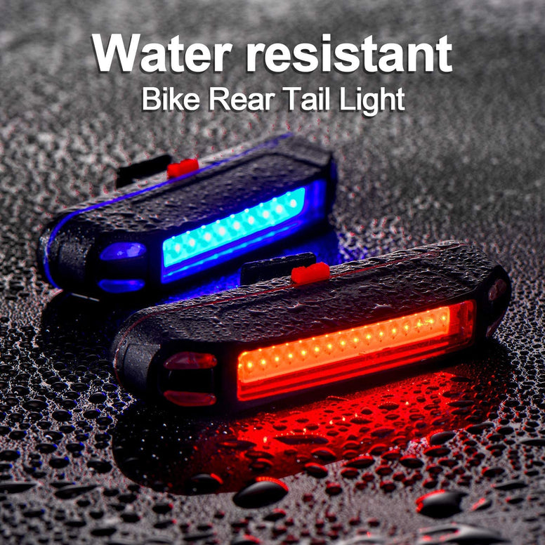 2Pack Bike Rear Tail Light USB Rechargeable Bicycle Taillight Ultra Bright Bicycle LED Safety Light Waterproof Cycling Taillight 5 Light Modes …
