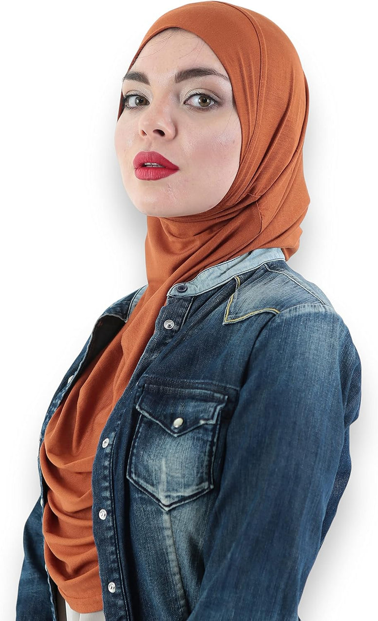 Avanos Easy Wear Soft Hijab for Women, Instant Hijab Long Scarf, Jersey Turbans Prayer Muslim Abayas Dress Clothes Jilbab